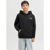 Jack & Jones Junior Kapuzensweatshirt JORNORREBRO TYPO BACK SWEAT HOOD SN JNR Baumwollmischung, relaxed fit, Langarm