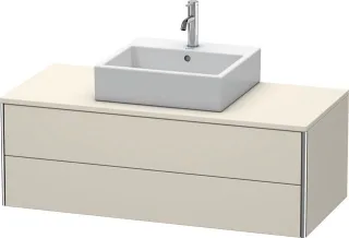 Duravit XSquare Konsolenwaschtischunterbau wandhängend Taupe Matt 1200x548x400 mm - XS491209191 XS491209191