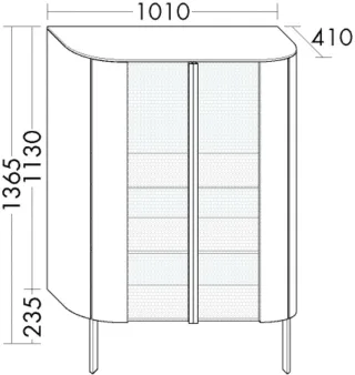 Burgbad Halbhoher Schrank Lavo 2.0 T. 1365x1010x415 Kieselgrau Softmatt, SGCH101F6795 SGCH101F6795