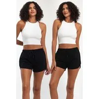 COMEOR Sporthose Kurze Hose Damen Sportshorts Laufshorts Sommer Hosen Trainingshose (2-tlg)