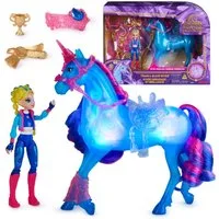 Spin Master Anziehpuppe Unicorn Academy - Train and Glow River, mit Leuchtfunktionen
