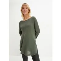 bonprix Strickpullover aus Polyacryl und Viskose, mit Rundhalsausschnitt, mit 3/4-Ärmeln