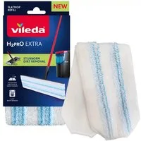Vileda Bodenwischer Mikrofaser-Einsatz für Vileda H2prO Flachmopp, Waschmaschinenfest