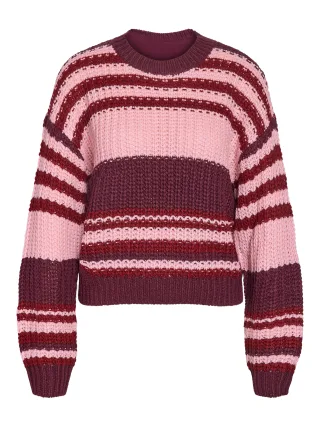 NOISY MAY - NMCHARLIE L/S O-NECK KNIT NOOS Fig - Gr. - M