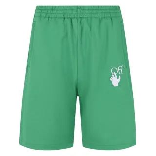 Off-White - "Hands Off" Sweat-Shorts für Herren (Grün)
