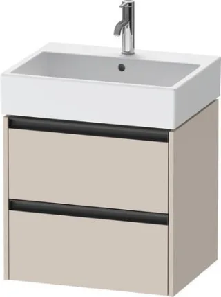 Duravit Ketho.2 Waschtischunterbau wandhängend Taupe Matt 584x460x549 mm - K25275091910000 K25275091910000