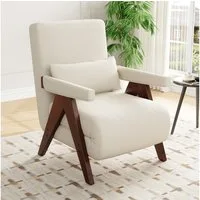 Merax Loungesessel 3-in-1 Klappbarer Umbausessel mit Schlaffunktion (6-fach verstellbare Rückenlehne, 1-St., Polstersessel Einzelsessel Einzelbett), Schlafsessel mit verstellbarer Rückenlehne & Massivholzfüße, Leinen