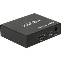 Splitter HDMI Buchse > 2x HDMI Buchse 4K, HDMI Splitter schwarz