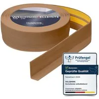 HOLZBRINK Sockelleiste HOLZBRINK selbstklebend PVC 50x20mm, 1 m, L: 100 cm, 1m Rolle, Küchenleiste Abschlussleiste für Badezimmer Farbe: Eiche hell