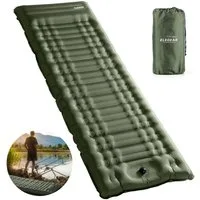Elegear Isomatte Outdoor 12/14cm Campingmatte, 195×65/138CM isomatte selbstaufblasend, (2-tlg), mit Fußpumpe, leicht zu tragen, camping zubehör, für Wandern, Zelt