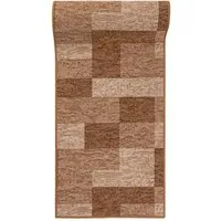 Mazovia Läufer Läufer Teppichläufer Brücke - Vorzimmer Küche - Beige, 67 x 100 cm, Kurzflor, Rutschfest, Meterware, Verschiedene Größen