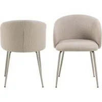 freiraum Esszimmerstuhl Eleanor, (2er-Set) Design 4-Fuß, Bezug beige - 55,5x79x55cm (BxHxT)