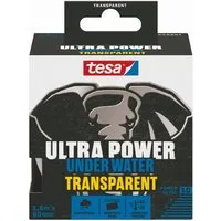 tesa Klebeband (Packung, 1-St., Ultra Power Under Water Tape Transparent) für draussen - 1,5 m : 50 mm