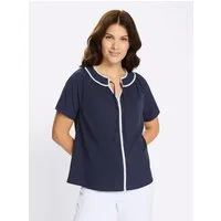 Sieh an! Klassische Bluse Schlupfbluse Kurzarm