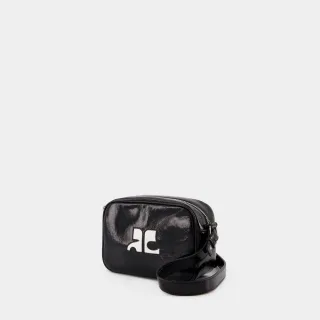 Reedition Camera Schultertasche - Courreges - Leder - Schwarz