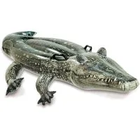 Intex Aufblasbare Schwimmfigur Wasser Spielzeug Ride-On Krokodil Realistic Gator 170cm x 86cm 57551NP