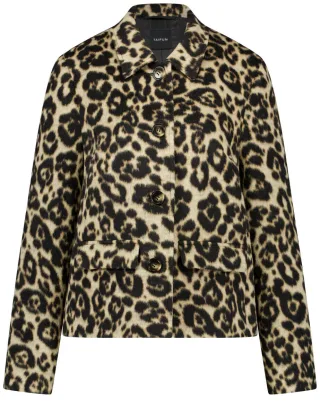 TAIFUN - Jacke mit Leoprint schwarz - Gr. - 46