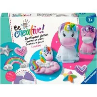 Ravensburger Kreativset BeCreative Midi, Bastelset DIY Gipsfiguren gießen Einhorn, Made in Europe
