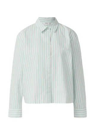s.Oliver - Bluse weiß|türkis - Gr. - 38