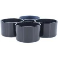 Creativery Teelichthalter, Teelichtgläser klein 51x33mm schwarz 4er Set