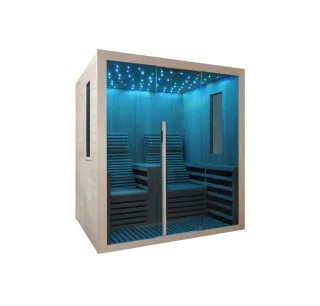 Neuesbad Infrarotkabine 180 x 150 x 195 cm, Hemlock, 2 Personen NB1F101801
