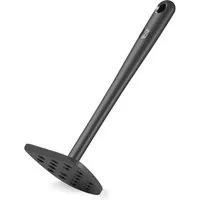 Hoffmann Germany Kartoffelstampfer Püreestampfer Silikon Edelstahl 25 cm anthrazit (1 St), Silikon, Edelstahl, flexible Kante, kratzerfrei, Gemüsestampfer, spülmaschinengeeignet