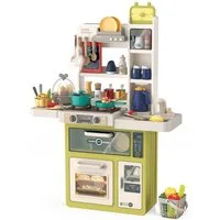 Esun Spielküche Kinderküche mit Küchenzubehör, Licht, Spray, Sound und Wassereffekten, mit Sound, Spielküche, Kinderküche Grün