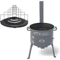 Grillpeter Grillplatte Adapterplatte für Utschak Ø 45 cm Kochplatte aus Stahl 4mm