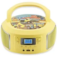 Cyberlux CL-950 tragbarer CD-Player (CD, Kinder CD Player tragbar, Boombox, Musikbox, FM Radio mit MP3 USB)