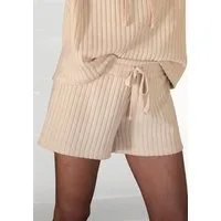 LASCANA Shorts Lounge-/ Strickshorts meliert mit Bindeband, Loungewear