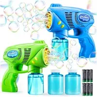 JOYIN Seifenblasenpistole JOYIN 2 Seifenblasenpistole mit 2 Seifenblasen Nachfüll-Lösung