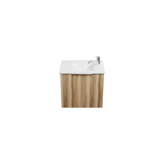 Burgbad Mineralguss Waschtisch-Set Eqio Frassino Dekor Cappuccino/Alpinweiss, SFPG052F3437C0001 SFPG052F3437C0001