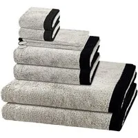 Cawö Handtuch Set Lifestyle Splash, Walkfrottee (Spar-Set, 8-St), 2 X Wasch- 2 X Gäste- 2 X Dusch- 2 X Handtuch im Set - Baumwolle