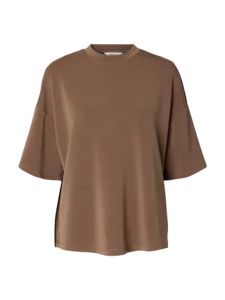 selected women - SLWOVERSIZED TENNY TEE NOOS Braun - Gr. - XL