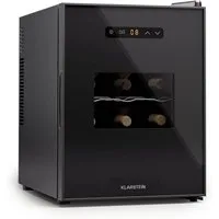 Klarstein Weinkühlschrank Silent Vino 12 Uno, für 12 Standardflaschen á 0,75l,Wein Flaschenkühlschrank Weintemperierschrank Weinschrank Kühlschrank