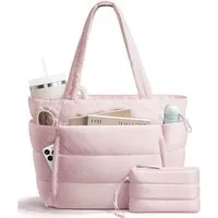nsihing Umhängetasche Handtasche Damen Shopper Schultertasche Damen Tote Bag, Puffer-Tragetasche für Damen, leichte, bauschige Arbeitshandtasche