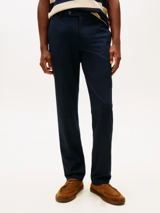Tommy Hilfiger 5-Pocket-Hose "PUNTO MILANO" Straight Leg Fit, mit raffinierten Bügelfalten, ganzen Tag flexibel