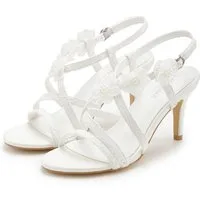 LASCANA Riemchenschuh mit Absatz, High-Heel-Sandalette romantische Sandalette, Sommerschuh