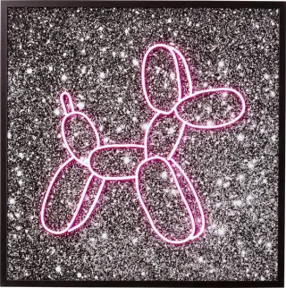 Glasbild BALLOON DOG LED