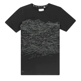 Puma X Stampd Wave Texture Print Kurzschläfe schwarzes Crew Herren T-Shirt 570919 01