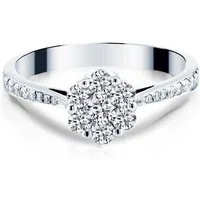Adam & Eve Verlobungsring mit 23 Brillanten - 585/- Gelbgold oder Weißgold 0,35 ct. & 0,48 ct. (AE21" Diamantring), inklusive Echtheitszertifikat - Gravur möglich