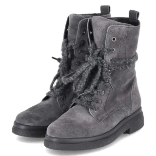 Gabor Schnürstiefeletten  Grau - Gr. 37 -  Textil