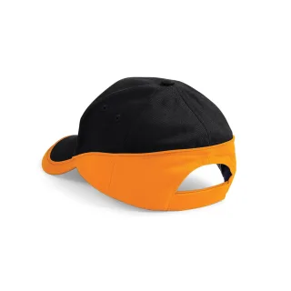 Beechfield - "Teamwear Competition" Kappe (Schwarz/Orange)