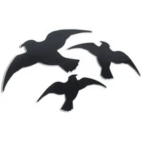 Windhager Vogelattrappe Vogel Silhouetten 3 Stk., selbstklebend, (Set, 3-St), Vogelabwehr für drinnen und draußen, schwarz