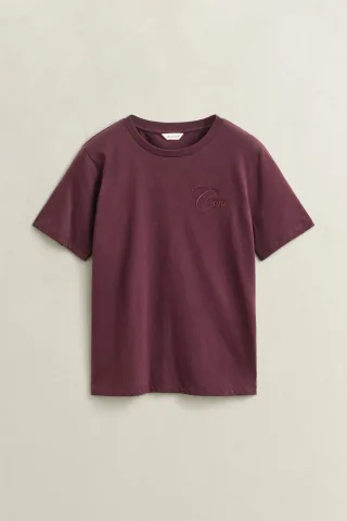 GANT - Tonal Graphic T-Shirt darkened wine - Gr. - S