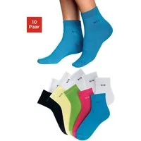 H.I.S Kurzsocken Damen Kurzschaft Söckchen Halbsocken Baumwolle (Packung, 10-Paar, Großpackung Gr. 35-38 bis 39-42) aus leichter atmungsaktiver Qualität