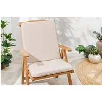 riess-ambiente Sitzauflage COMFORT LINE 50x100cm beige - rechteckig, Sitzkissen, Polsterauflage, (Einzelartikel, 1 St), wetterfestes Outdoor-Auflagekissen – ideal für Gartenstühle mit Lehne