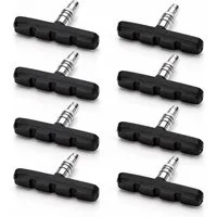BAYLI V-Brake 8 Stück Fahrrad Bremsen Set für Shimano, 4 Paar Bremsschuhe schwarz