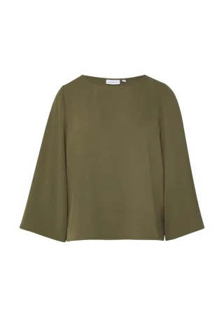 comma - Fließende Bluse mit weiten Ärmeln grün - Gr. - 44