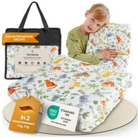 Lunova Gewichtsdecke für Kinder, Füllung: hypoallergene Glasperlen, Therapiedecke, waschbar, OEKO-TEX Baumwolle, 2-4 kg Gewicht
